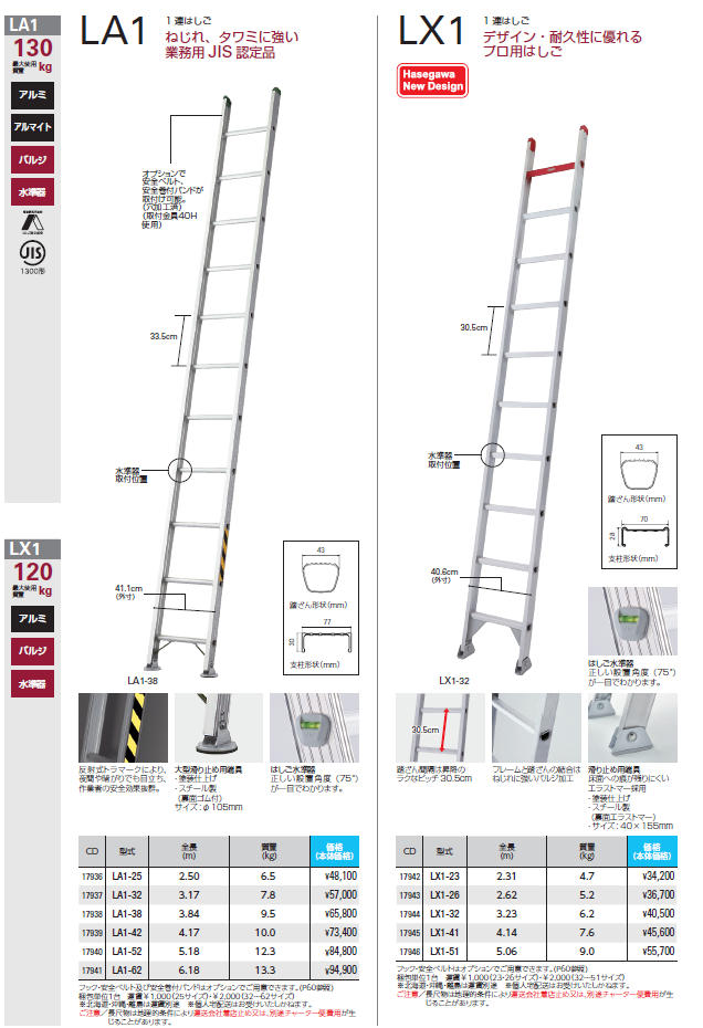 よいしな / 1連はしご 長谷川工業㈱ ﾊｾｶﾞﾜ